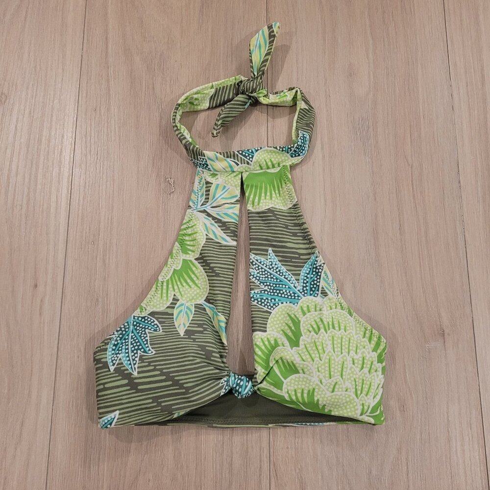 AERIE | Halter Tropical Cutout Swim Bikini Top | Sz. XS